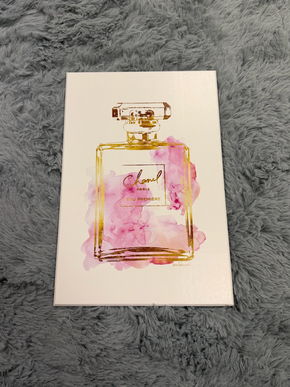 Stupell Industries 'Glam Perfume Bottle Gold Pink', Wall Plaque Art